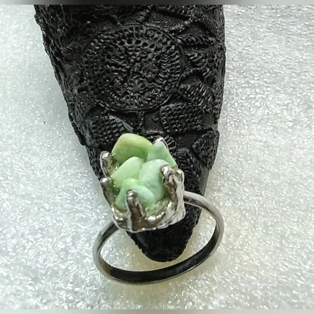 Jade Stone Colored Fashion Ring